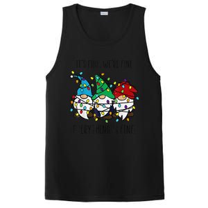 ItS Fine WeRe Fine Everything Is Fine Gnome Teacher Xmas PosiCharge Competitor Tank