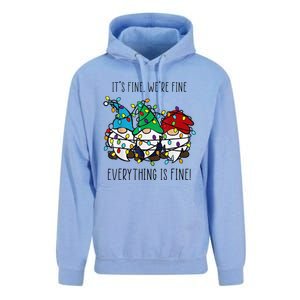 ItS Fine WeRe Fine Everything Is Fine Gnome Teacher Xmas Unisex Surf Hoodie