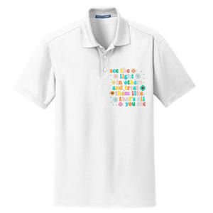 Inspirational For Women Positive Message See Light In Others Dry Zone Grid Polo