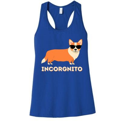 Incorgnito Funny Welsh Corgi Owner Dog Lover Women's Racerback Tank