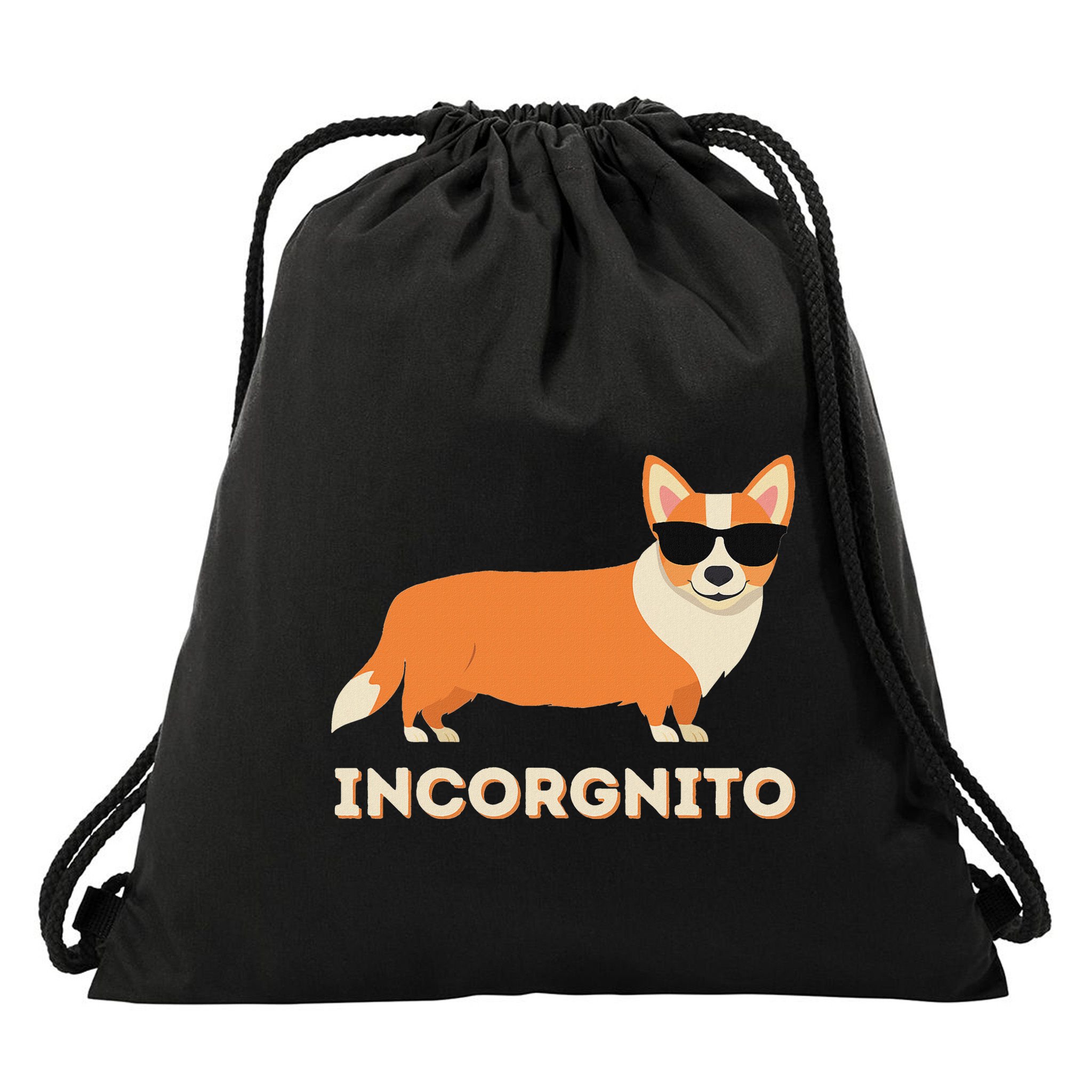 Incorgnito Funny Welsh Corgi Owner Dog Lover Drawstring Bag