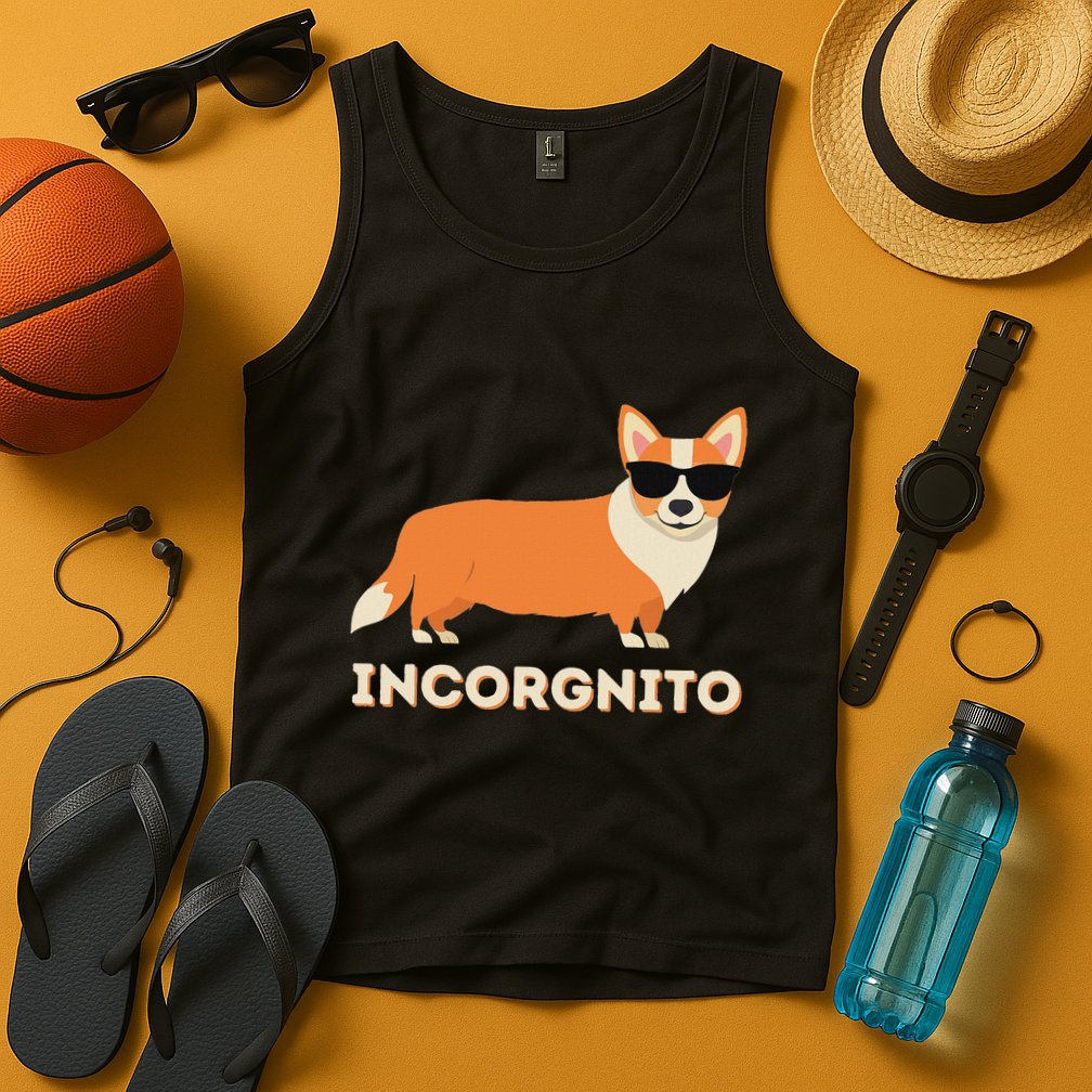 Incorgnito Funny Welsh Corgi Owner Dog Lover Tank Top