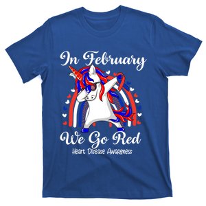 In February We Go Red Unicorn Heart Disease Awareness Month Great Gift T-Shirt