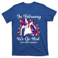 In February We Go Red Unicorn Heart Disease Awareness Month Great Gift T-Shirt