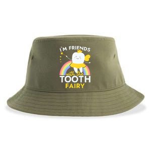 Im Friends With The Tooth Fairy Dentist Dental Hygienist Funny Gift Sustainable Bucket Hat