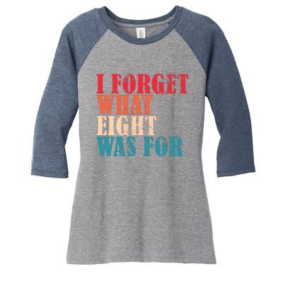 I Forget What 8 Was For Funny Saying I Forget What Eight Was Women's Tri-Blend 3/4-Sleeve Raglan Shirt