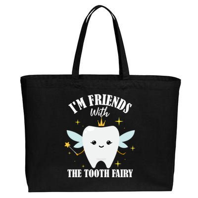 Im Friends With The Tooth Fairy Dentist Graduation Dental Gift Cotton Canvas Jumbo Tote