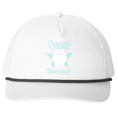 Im Friends With The Tooth Fairy Funny Dentist Gift Snapback Five-Panel Rope Hat