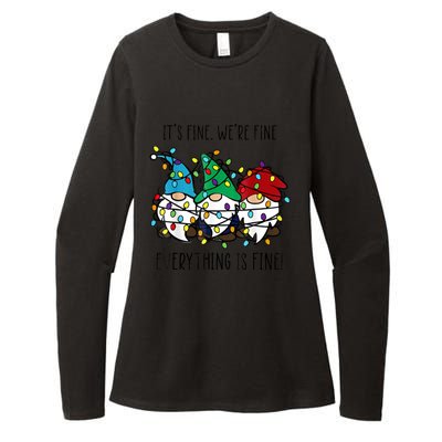 ItS Fine WeRe Fine Everything Is Fine Gnome Teacher Xmas Womens CVC Long Sleeve Shirt