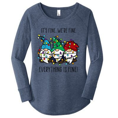 ItS Fine WeRe Fine Everything Is Fine Gnome Teacher Xmas Women's Perfect Tri Tunic Long Sleeve Shirt