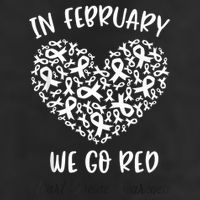 In February We Go Red For Heart Disease Awareness Hearts 11oz C Handle Ceramic Mug