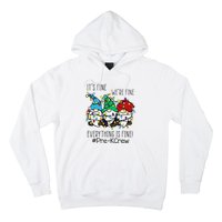 It's Fine We're Fine Gnome PreK Teacher Christmas Light Hoodie