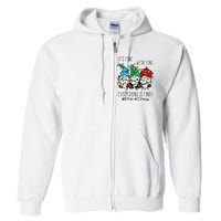 It's Fine We're Fine Gnome PreK Teacher Christmas Light Full Zip Hoodie