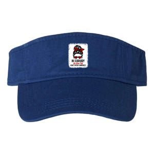 In February We Wear Red Heart Disease Awareness Gift Valucap Bio-Washed Visor