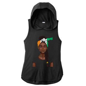 Ivorian Flag Women Souvenirs Products Ivory Coast Ladies PosiCharge Tri-Blend Wicking Draft Hoodie Tank