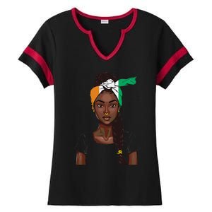 Ivorian Flag Women Souvenirs Products Ivory Coast Ladies Halftime Notch Neck Tee