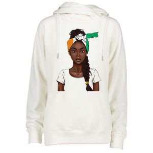 Ivorian Flag Women Souvenirs Products Ivory Coast Womens Funnel Neck Pullover Hood