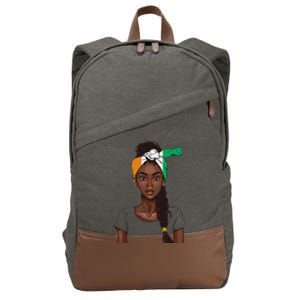 Ivorian Flag Women Souvenirs Products Ivory Coast Cotton Canvas Backpack