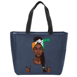 Ivorian Flag Women Souvenirs Products Ivory Coast Zip Tote Bag