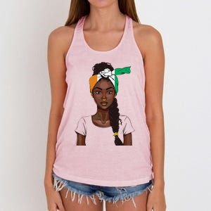 Ivorian Flag Women Souvenirs Products Ivory Coast Women's Knotted Racerback Tank