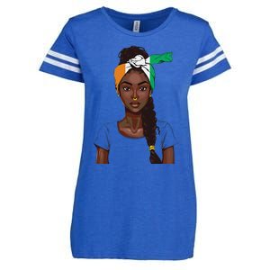 Ivorian Flag Women Souvenirs Products Ivory Coast Enza Ladies Jersey Football T-Shirt