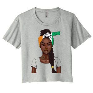 Ivorian Flag Women Souvenirs Products Ivory Coast Women's Crop Top Tee