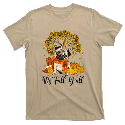 It's Fall Y'all Pug Dog Pumpkin Autumn Thanksgiving T-Shirt