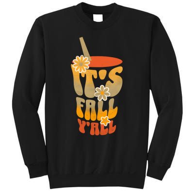 It’s Fall Y’all Retro Groovy Women Girl Sweatshirt