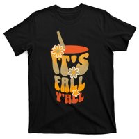 It’s Fall Y’all Retro Groovy Women Girl T-Shirt