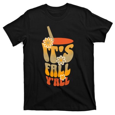 It’s Fall Y’all Retro Groovy Women Girl T-Shirt