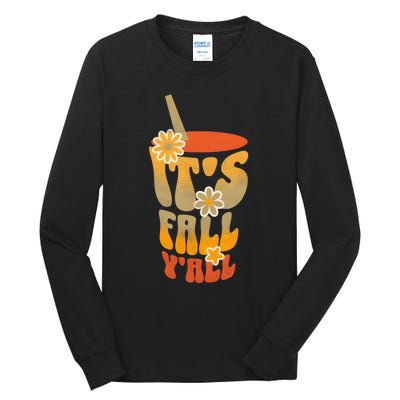 It’s Fall Y’all Retro Groovy Women Girl Tall Long Sleeve T-Shirt