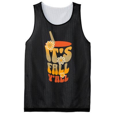 It’s Fall Y’all Retro Groovy Women Girl Mesh Reversible Basketball Jersey Tank