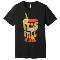 It’s Fall Y’all Retro Groovy Women Girl Premium T-Shirt