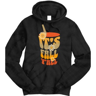 It’s Fall Y’all Retro Groovy Women Girl Tie Dye Hoodie