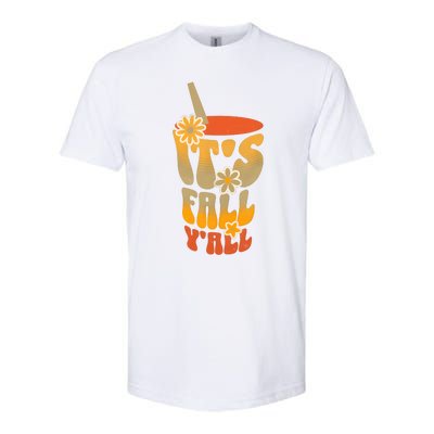 It’s Fall Y’all Retro Groovy Women Girl Softstyle CVC T-Shirt