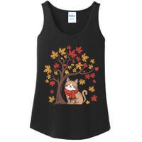 ItS Fall YAll Cat Leaf Fall Tree Happy Autumn Thanksgiving Ladies Essential Tank