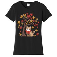 ItS Fall YAll Cat Leaf Fall Tree Happy Autumn Thanksgiving Women's T-Shirt