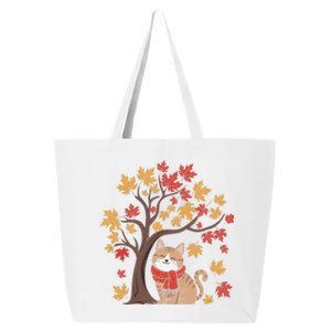 ItS Fall YAll Cat Leaf Fall Tree Happy Autumn Thanksgiving 25L Jumbo Tote