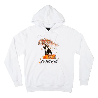 ItS Fall YAll Cute Black Cat Lovers Thanksgiving Halloween Hoodie