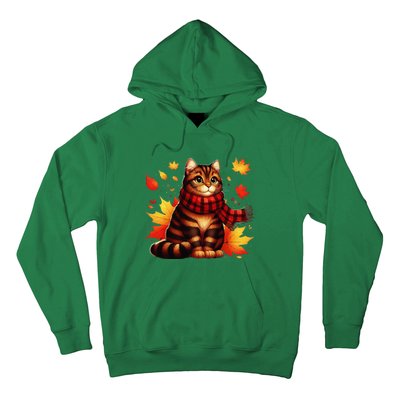 ItS Fall YAll Cat Leaf Fall Tree Hello Autumn Thanksgiving Hoodie