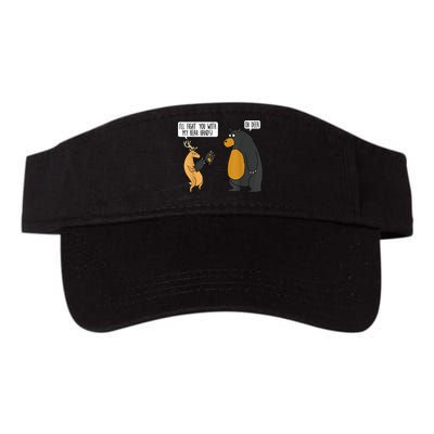 I'll Fight You With My Bear Hands Oh Deer Tee Funny Meme Visor