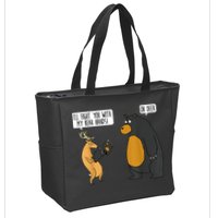 I'll Fight You With My Bear Hands Oh Deer Tee Funny Meme Zip Tote Bag