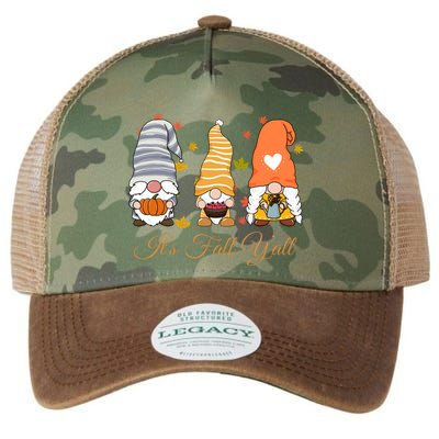 It's Fall Y'all Cute Gnomes Legacy Tie Dye Trucker Hat