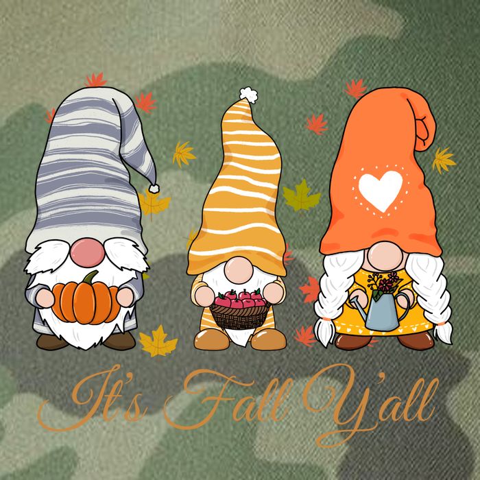 It's Fall Y'all Cute Gnomes Legacy Tie Dye Trucker Hat
