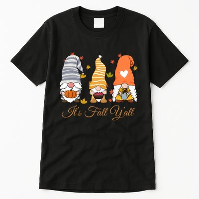 It's Fall Y'all Cute Gnomes Tall T-Shirt