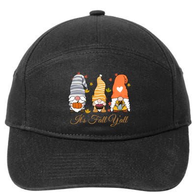 It's Fall Y'all Cute Gnomes 7-Panel Snapback Hat
