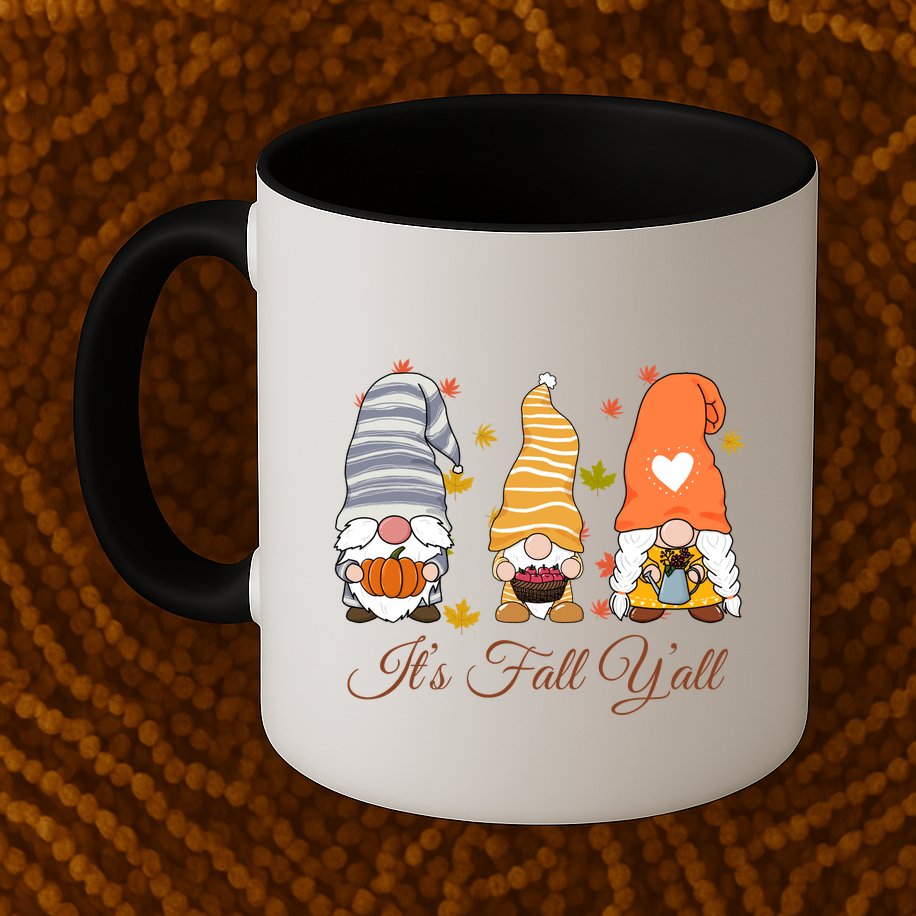 It's Fall Y'all Cute Gnomes Mug