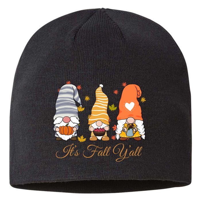 It's Fall Y'all Cute Gnomes Sustainable Beanie