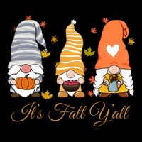 It's Fall Y'all Cute Gnomes Sustainable Beanie