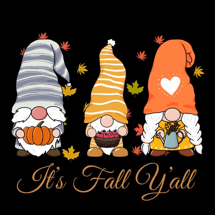 It's Fall Y'all Cute Gnomes Sustainable Beanie